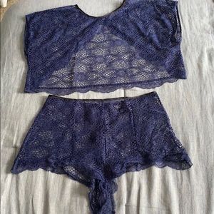 Victoria’s Secret navy lace set